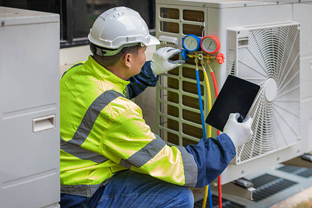 Professional Hvac technician working in Old Town, ME